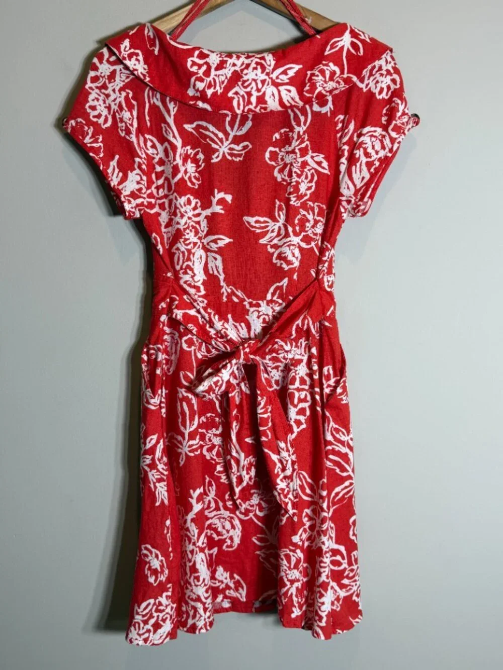 Free People A Thing Called Love Floral Mini Dress Womens 4 Red Cherry Combo NWOT - Picture 11 of 16